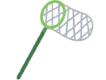 Clipart of a green bug net.